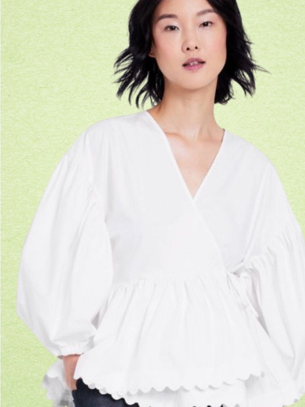 Kika Vargas White Blouse with V-Neck